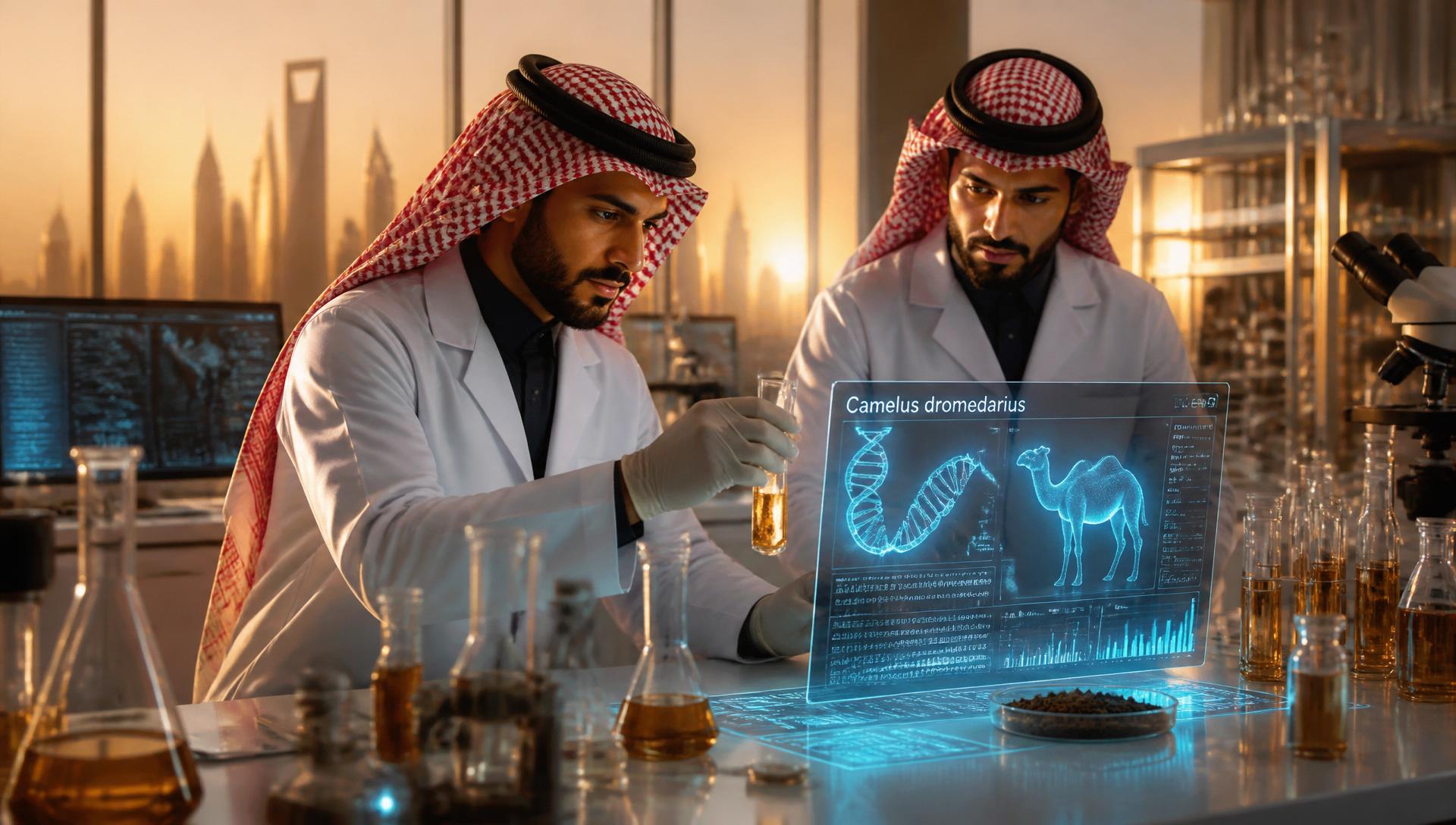 باحثون سعوديون داخل المختبر الجيني للإبل